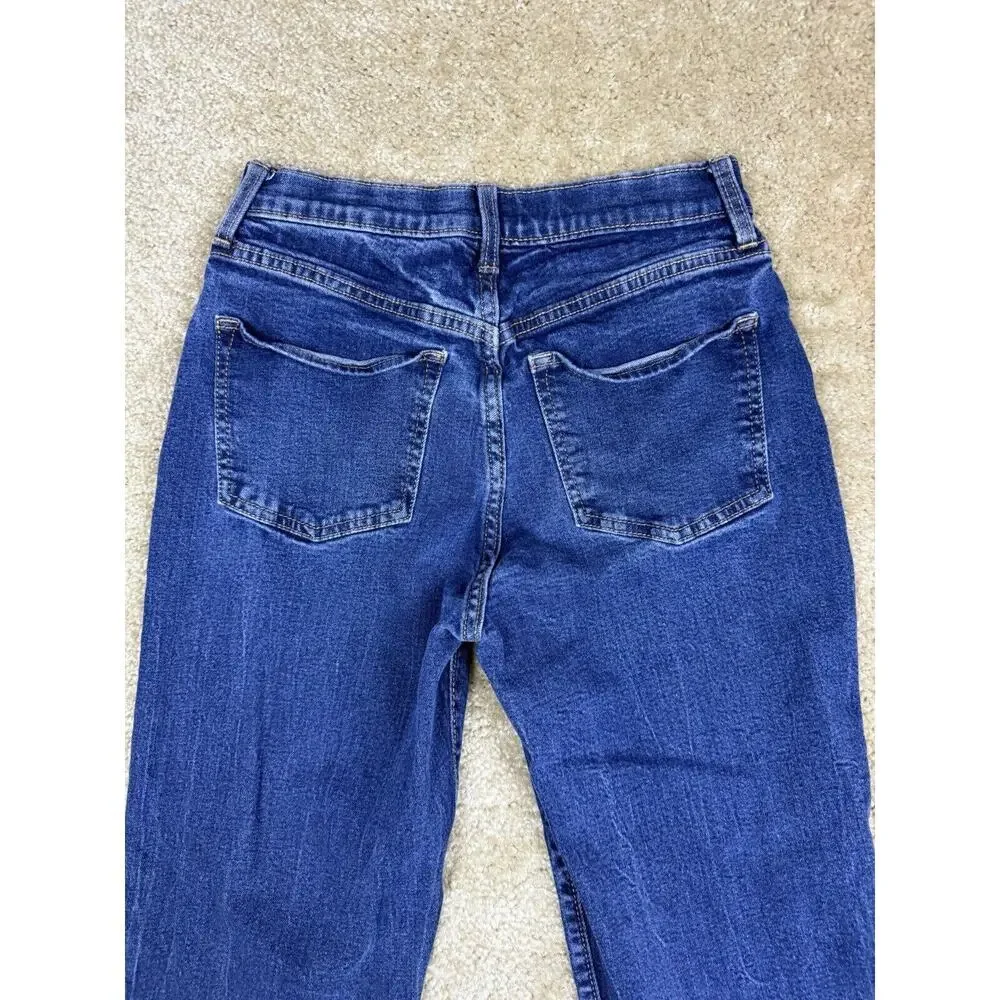 Old Navy OG Straight Leg Jeans Girls Sz 16 Adjustable Waist Medium Wash A293